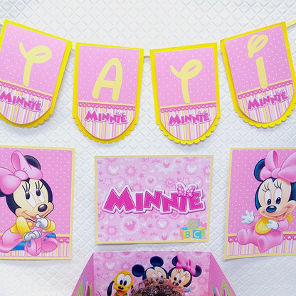 Festa na Caixa Minnie Rosa - Festas Aquarela a melhor decoração de festa de aniversário está aqui!