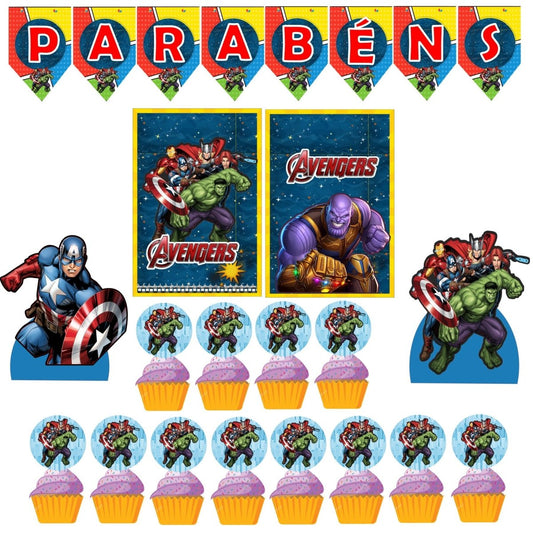 Pack Festa de aniversário Avengers - Festas Aquarela a melhor decoração de festa de aniversário está aqui!