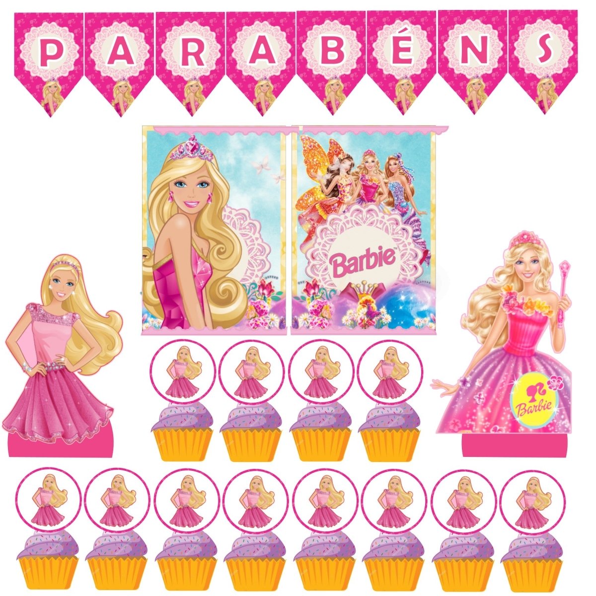 Pack Festa de aniversário Barbie - Festas Aquarela a melhor decoração de festa de aniversário está aqui!