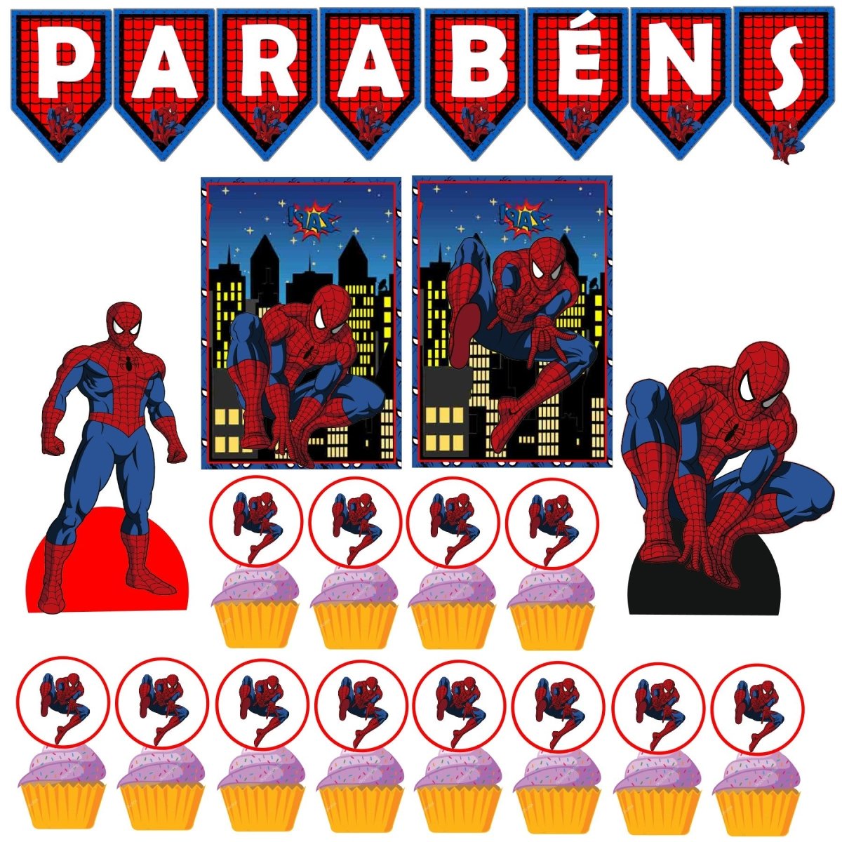 Pack Festa de aniversário Spider-man - Festas Aquarela a melhor decoração de festa de aniversário está aqui!
